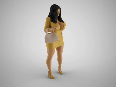 Girl After Work Getaway 3D Print Model