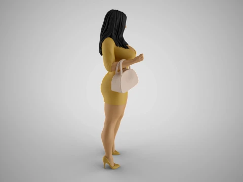 Girl After Work Getaway 3D Print Model