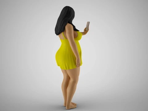 Girl Mirror Personality 3D Print Model