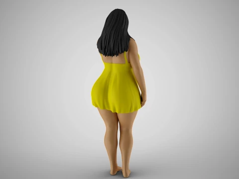 Girl Mirror Personality 3D Print Model