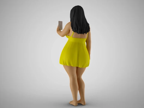 Girl Mirror Personality 3D Print Model