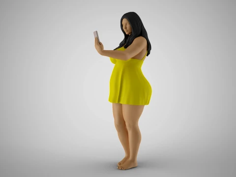 Girl Mirror Personality 3D Print Model