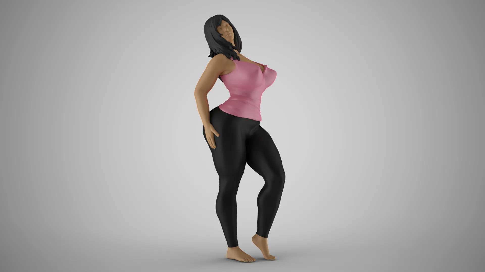 Girl Weight Loss Plans 3D Print Model .c4d .max .obj .3ds .fbx .stl .blend 