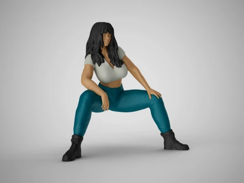 inat&ccedil;ı kız 3D Baskı Modeli