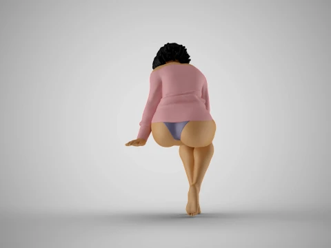 Girl Plunge into Memories 3D Print Model