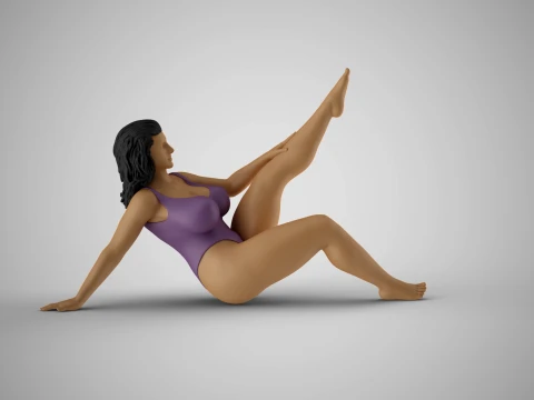 Levantamento de perna de menina Modelo de Impressão 3D