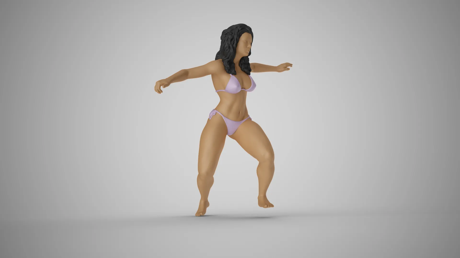 Surfer Girl 3D Print Model .c4d .max .obj .3ds .fbx .stl .blend 