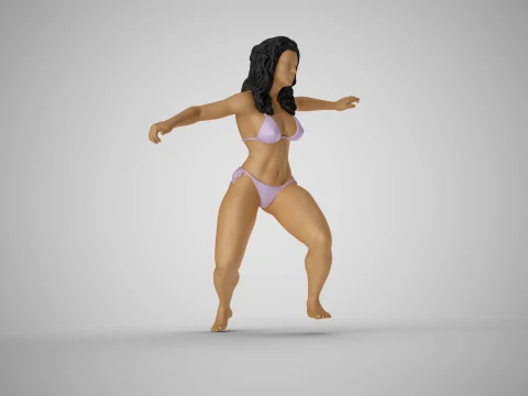 Garota surfista Modelo de Impressão 3D