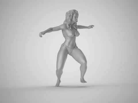Surfer Girl 3D Print Model