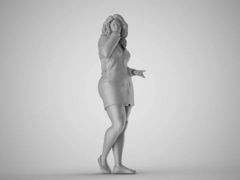 Girl Research Assistant 3D Print Model