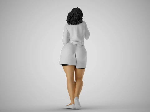 Girl Research Assistant 3D Print Model