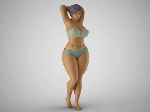 Aufr&uuml;hrerische Frau 5 3D Druckmodell
