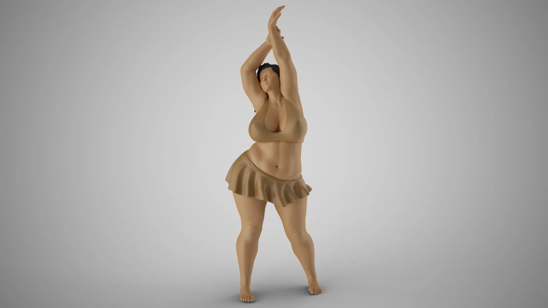 Heavy Woman Artistic 3D Print Model .c4d .max .obj .3ds .fbx .stl .blend 