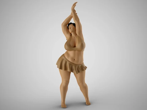Heavy Woman Artistic 3D Print Model