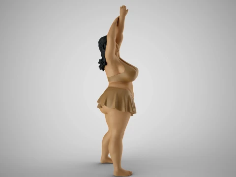 Heavy Woman Artistic 3D Print Model