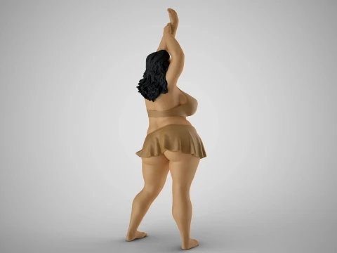 Heavy Woman Artistic 3D Print Model