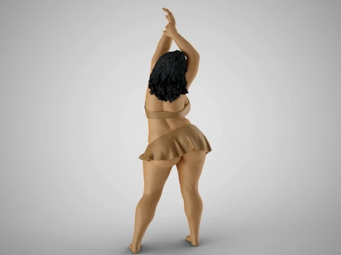 Heavy Woman Artistic 3D Print Model
