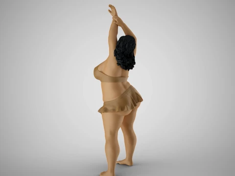 Heavy Woman Artistic 3D Print Model