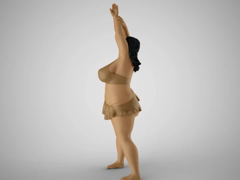 Heavy Woman Artistic 3D Print Model