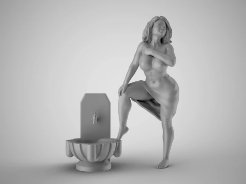 Hammam Woman 3D Print Model