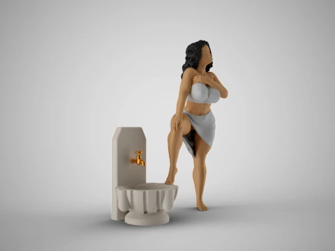 Hammam Woman 3D Print Model