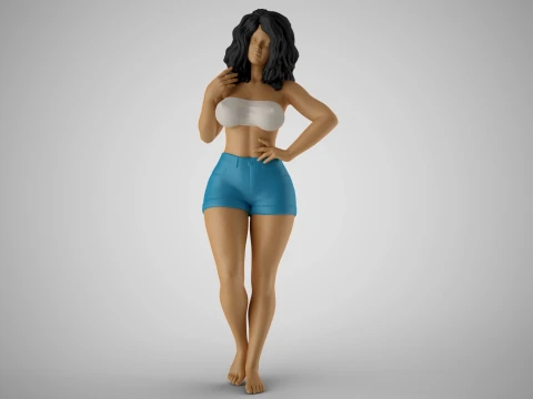 Woman Expressing Herself 3D Print Model
