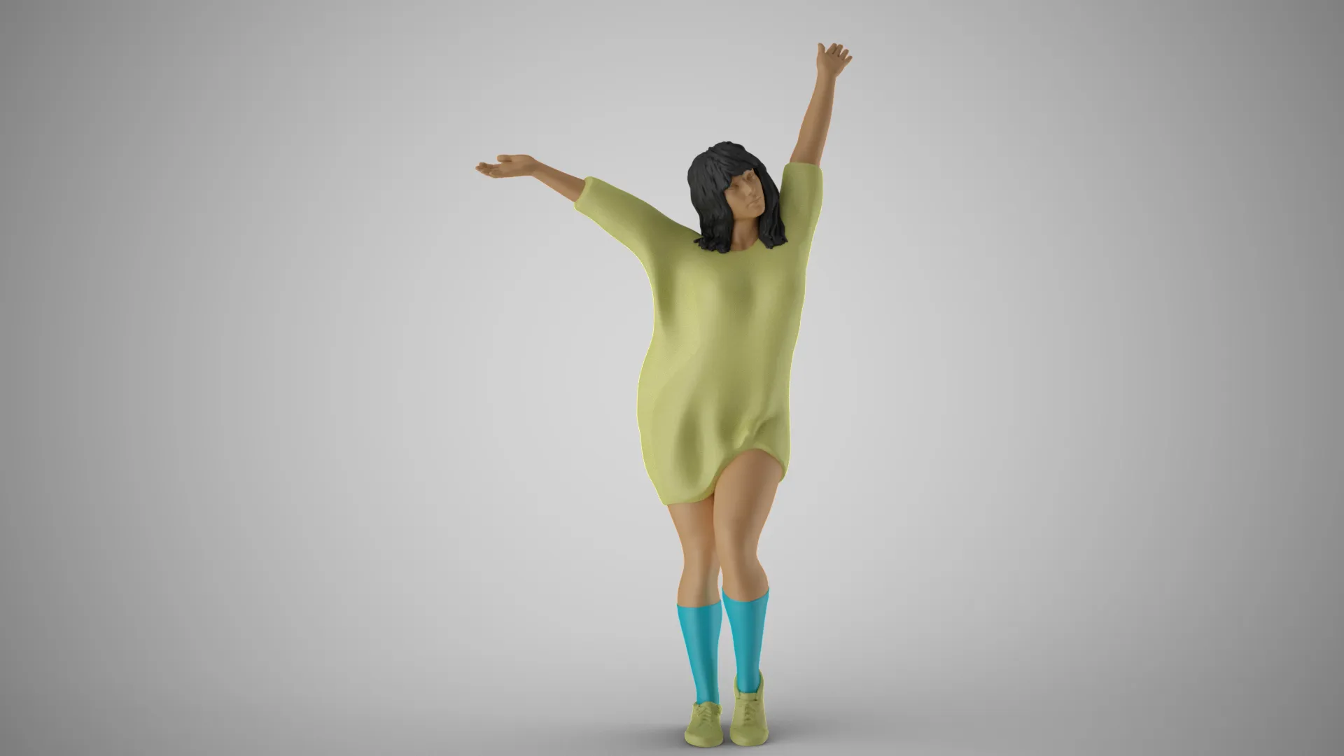 Girl Next Door to Come Suddenly 3D Print Model .c4d .max .obj .3ds .fbx .stl .blend 