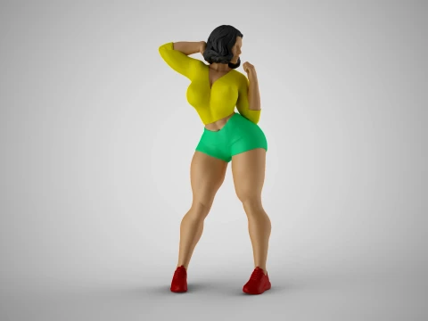 Sterke en evenwichtige vrouw 3 3D printmodel
