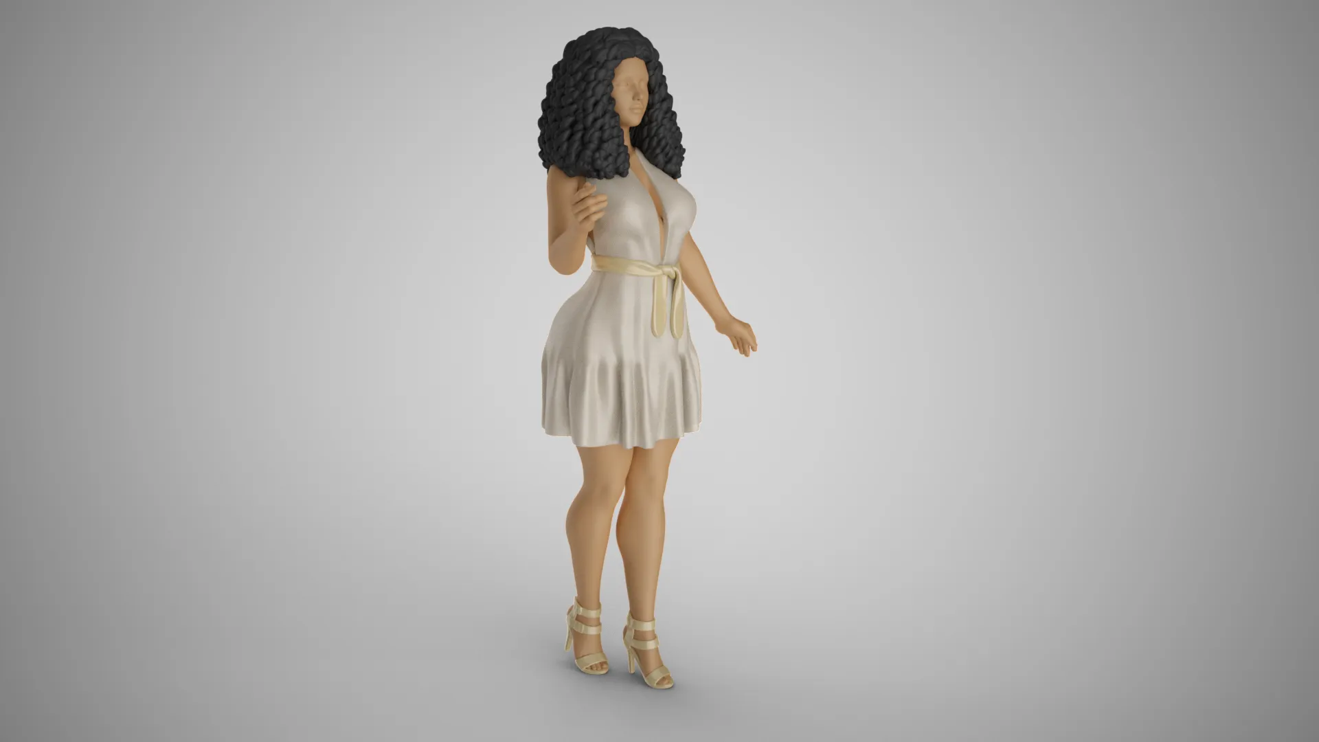 Captive Beauty 2 3D Print Model .c4d .max .obj .3ds .fbx .stl .blend