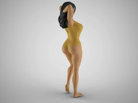 Girl Showing Herself 5 3D Print Model
