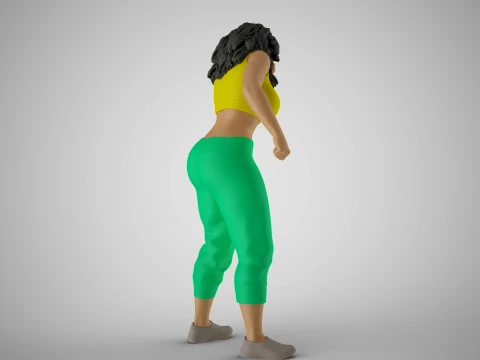 Sports Girl Sneezing 3D Print Model