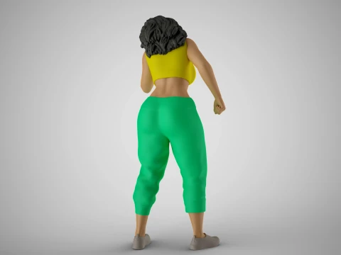 Sports Girl Sneezing 3D Print Model