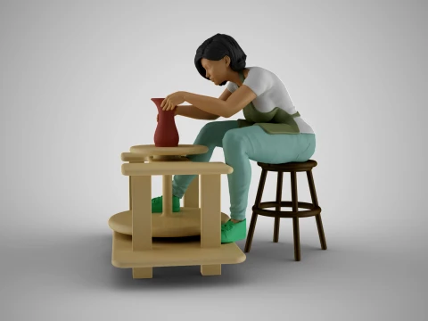 Mulher Potter Modelo de Impressão 3D