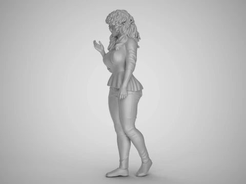 Girl Approach with Mercy 3D Print Model