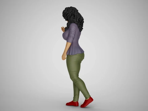 Girl Approach with Mercy 3D Print Model