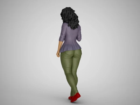 Girl Approach with Mercy 3D Print Model