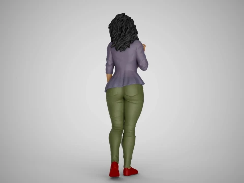 Girl Approach with Mercy 3D Print Model