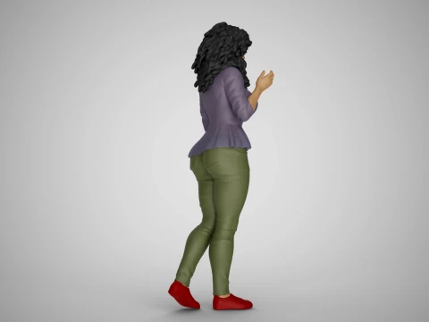 Girl Approach with Mercy 3D Print Model