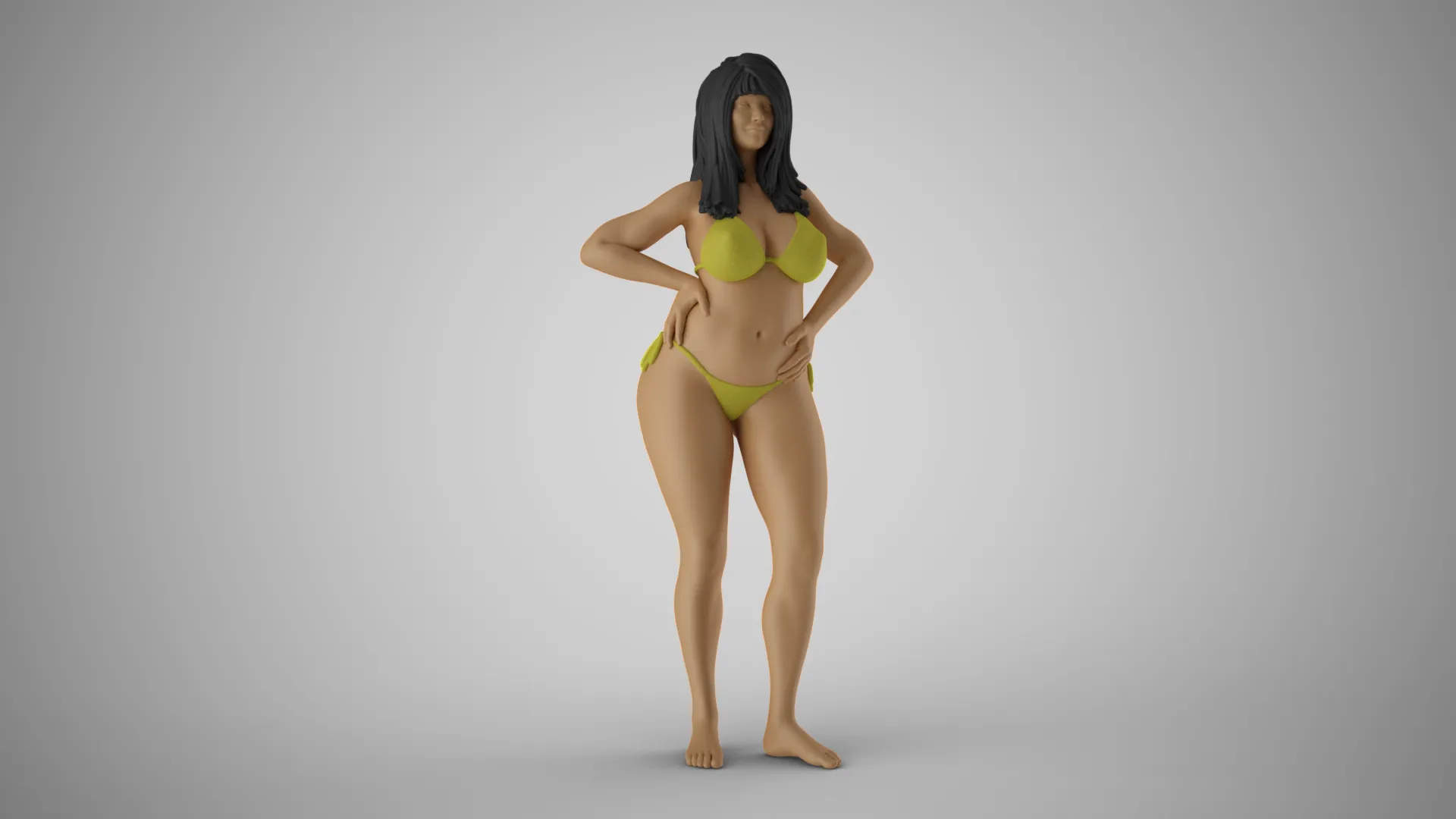 Girl Peace of Mind 2 3D Print Model .c4d .max .obj .3ds .fbx .stl .blend