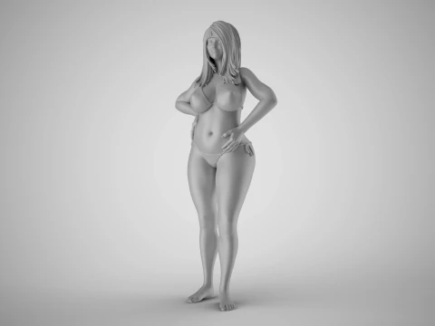Girl Peace of Mind 2 3D Print Model