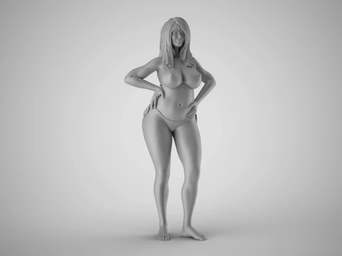 Girl Peace of Mind 2 3D Print Model