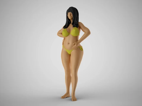 Girl Peace of Mind 2 3D Print Model