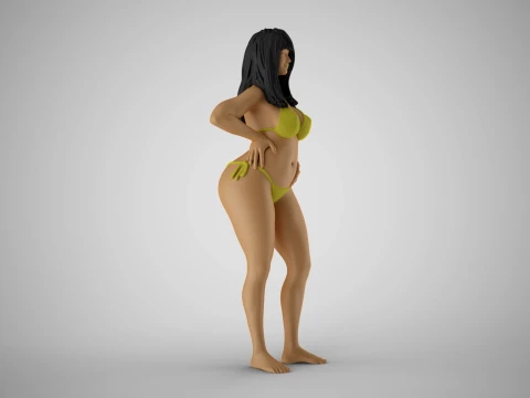 Girl Peace of Mind 2 3D Print Model