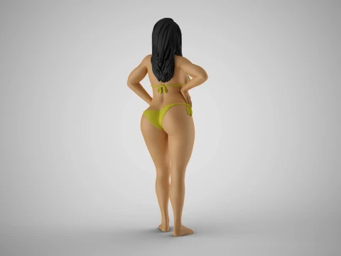 Girl Peace of Mind 2 3D Print Model