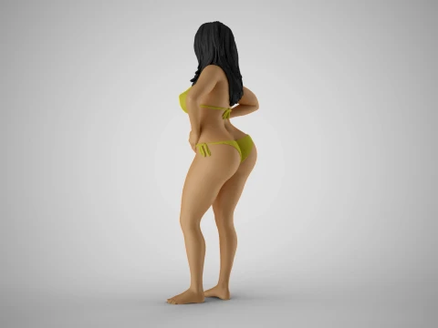 Girl Peace of Mind 2 3D Print Model