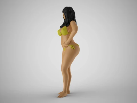 Girl Peace of Mind 2 3D Print Model