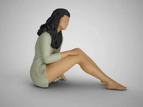 Girl Live in Stagnation 3D Print Model