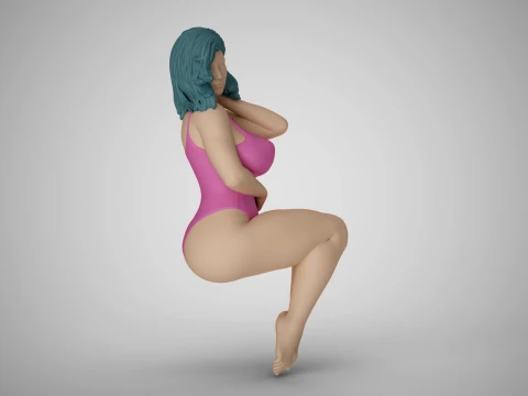 Docile Girl 3D Print Model