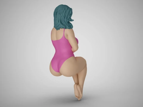 Docile Girl 3D Print Model