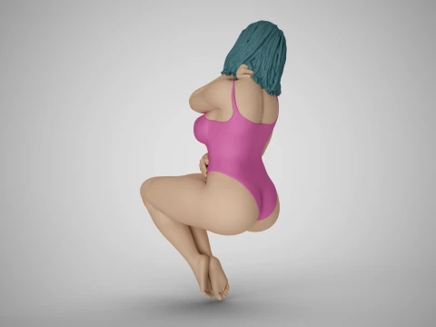 Docile Girl 3D Print Model
